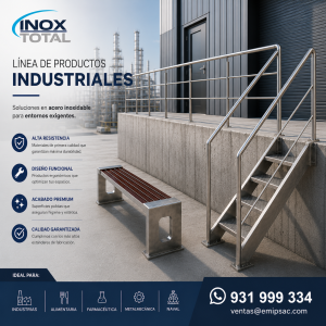 BANCA DE ACERO INOXIDABLE ASTM 304 (AWS D1.1) | CON MADERA MARRÓN | ACABO PULIDO SEMIMATE | BIT0004: imagen 2