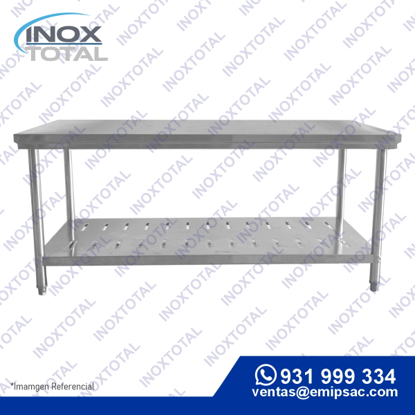 MESA DE ACERO INOXIDABLE ASTM 304 (AWS D1.1) | ACABADO PULIDO BRILLOSO | ME0004