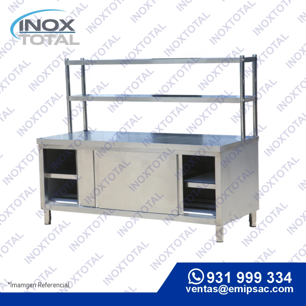 MESA DE ACERO INOXIDABLE ASTM 304 (AWS D1.1) | ACABADO PULIDO BRILLOSO | ME0009