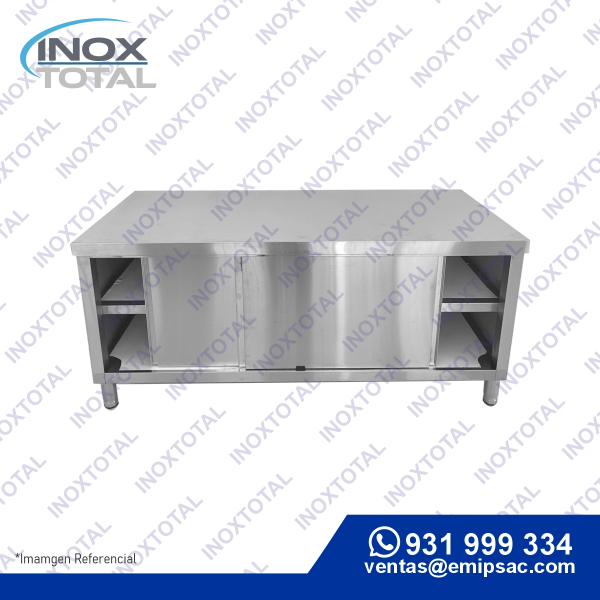 MESA DE ACERO INOXIDABLE ASTM 304 (AWS D1.1) | ACABADO PULIDO BRILLOSO | ME0010