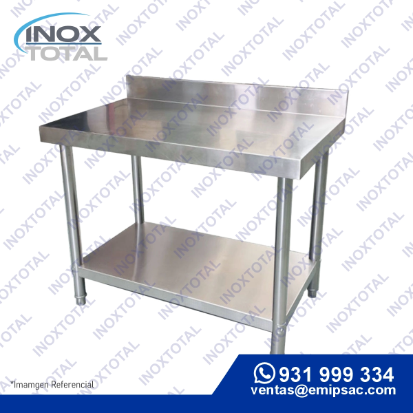 MESA DE ACERO INOXIDABLE ASTM 304 (AWS D1.1) | ACABADO PULIDO BRILLOSO | ME0013