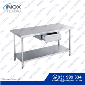 MESA DE ACERO INOXIDABLE ASTM 304 (AWS D1.1) | ACABADO PULIDO BRILLOSO | ME0021